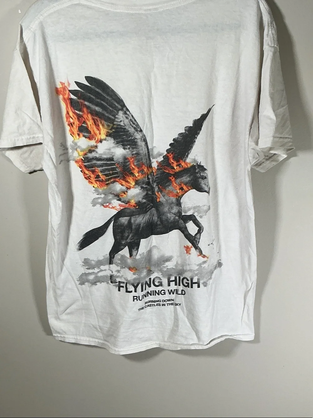 PacSun Flying High Pegasus Graphic Tee White Men’s Large